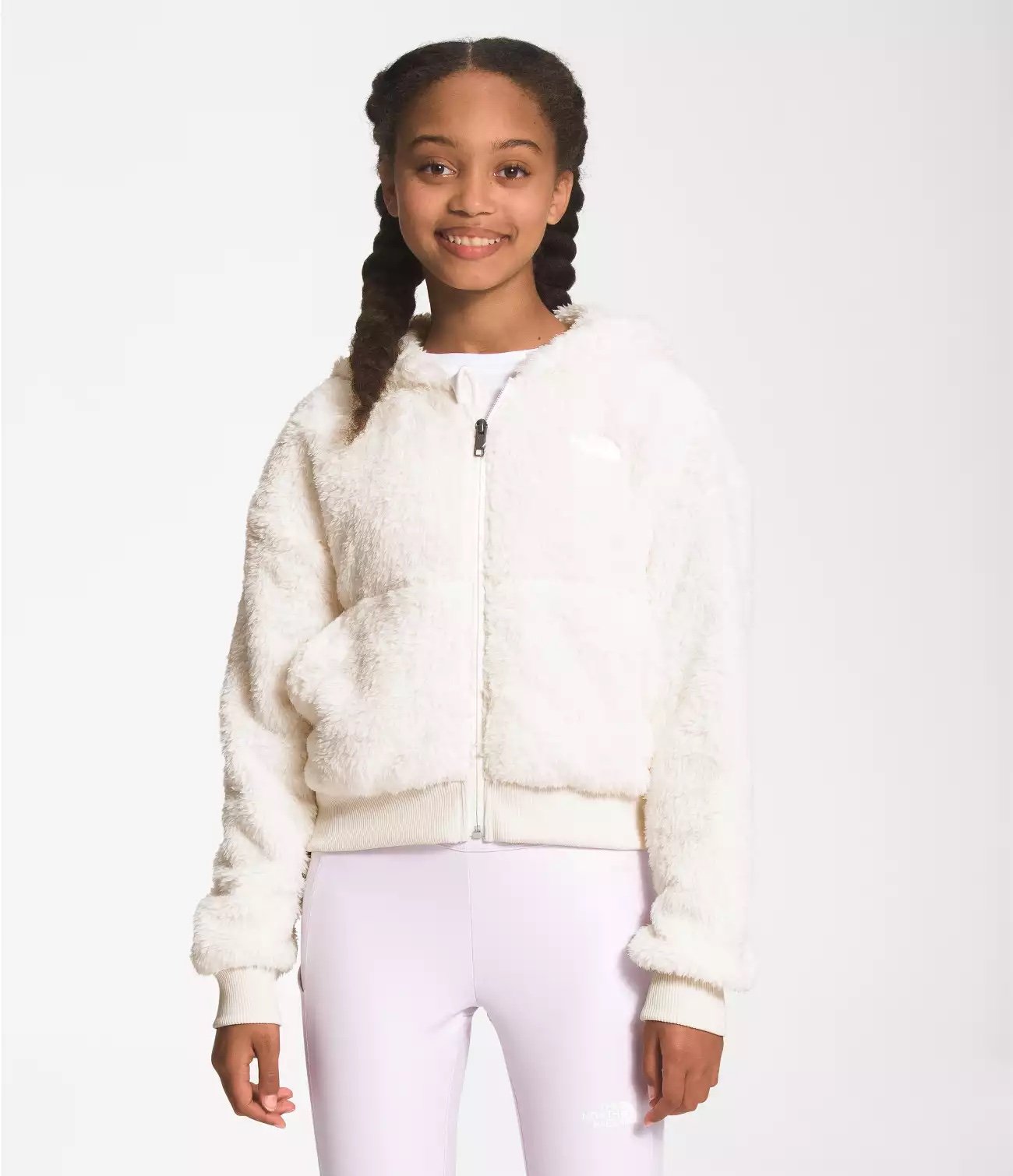 The North Face Suave Oso Full-Zip Hooded Jacket - Kids' Gardenia White Sz 12
