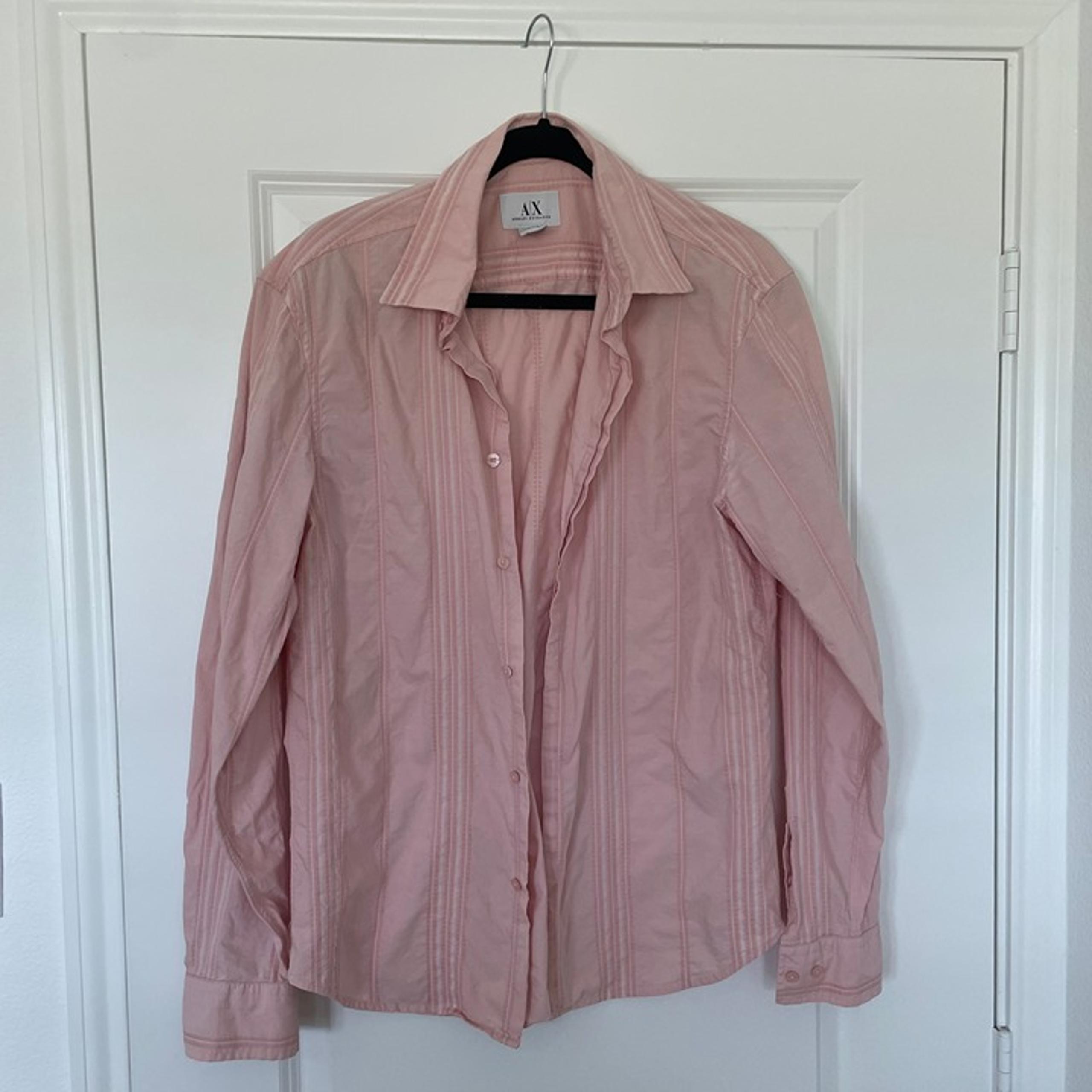 Vintage Armani Exchange Powder Pink Botton Down Long Sleeve Size Medium