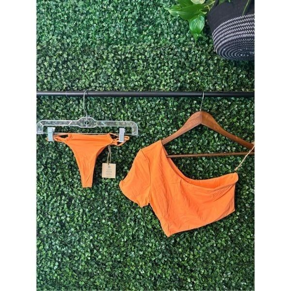 Free People X Toast Orange Bikini Set Sz XS/S NWT