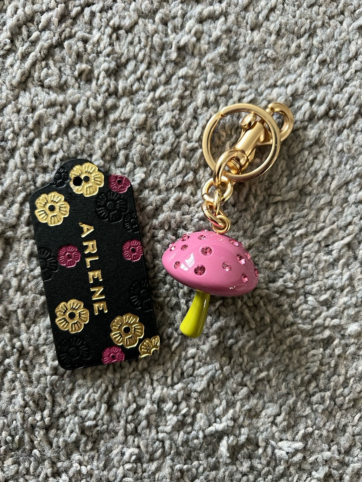 Coach mushroom bag charm