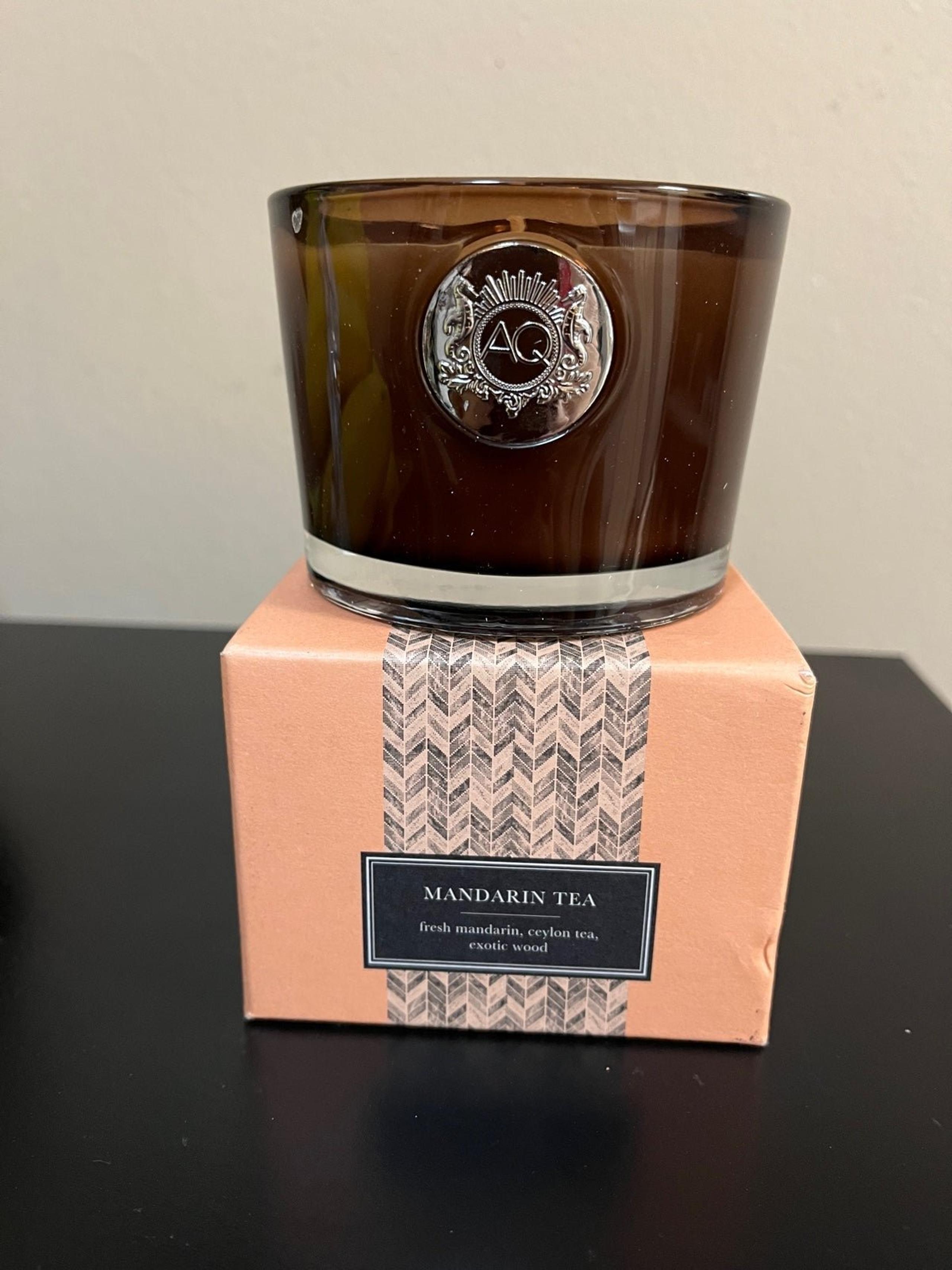 Aquisse Mandarin Tea 1 wick luxury scented candle 5 oz