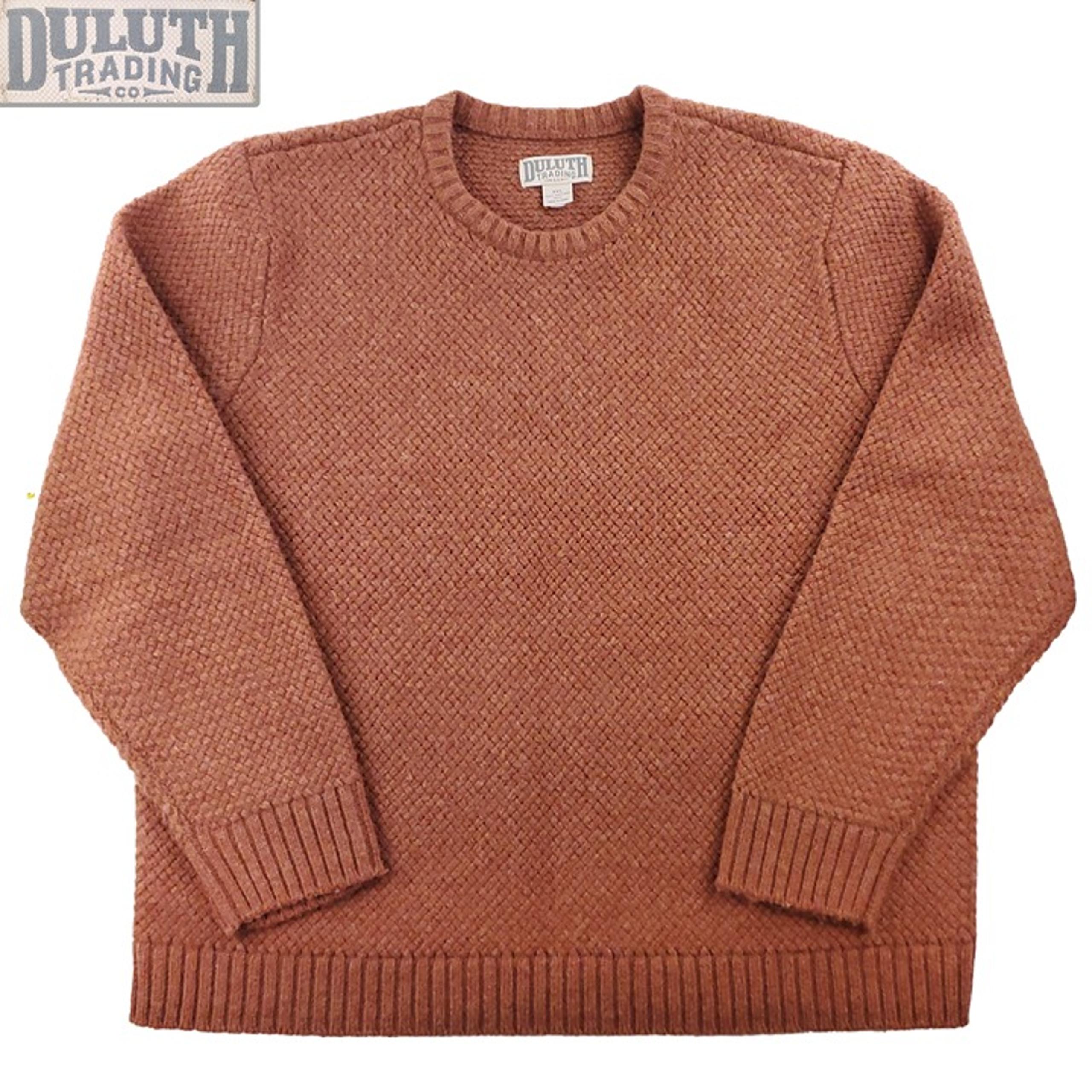 Duluth Trading Shetland Wool Sweater Knit Textured Crew 22416 Men's 3XL