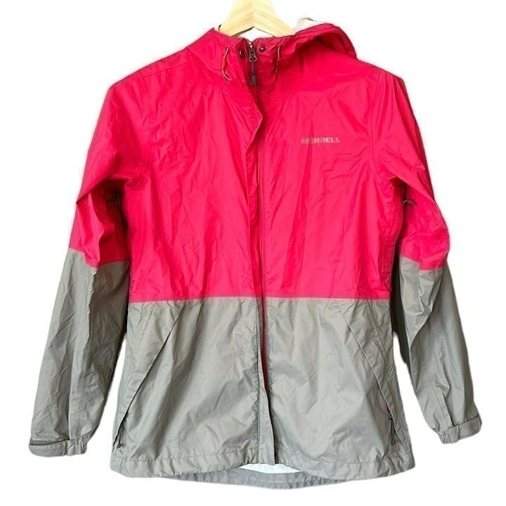 Merrell Bright Pink Fallon Rain Shell Windbreaker Jacket Womens M
