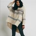 Free People Alpaca Fairisle High Low XS Small Poncho