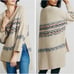 Free People Alpaca Fairisle High Low XS Small Poncho