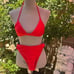 Volcom 2 piece coral red bikini set NWT size small