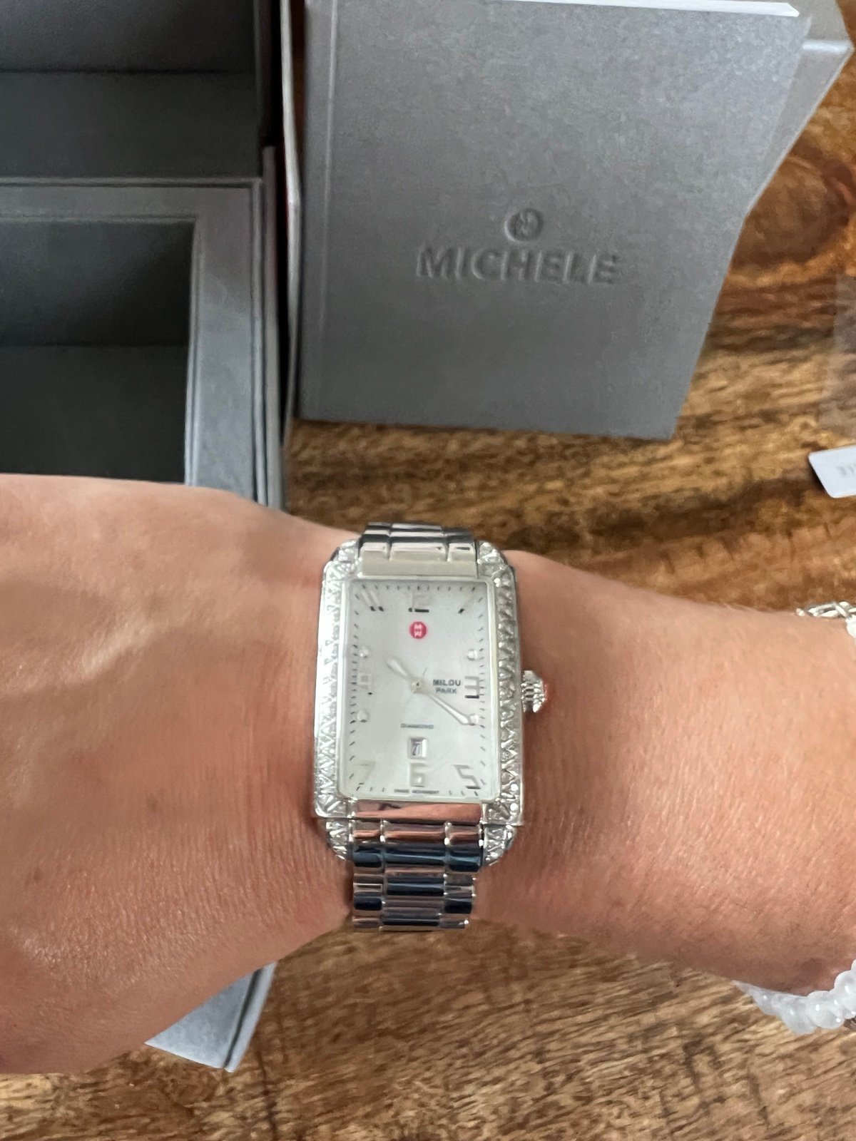 michele milou diamond watch