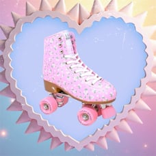 Lucky Brand Vintage Retro Pastel Pink Roller Skates (W-11)