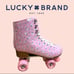 Lucky Brand Vintage Retro Pastel Pink Roller Skates (W-11)