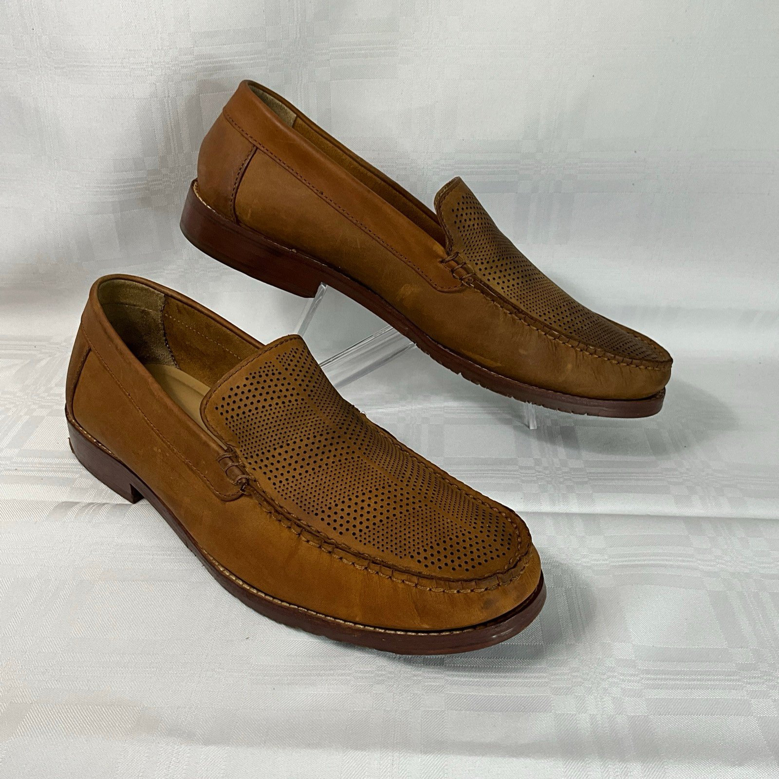 Tommy Bahama felton men’s brown leather loafers Size 8.5 D