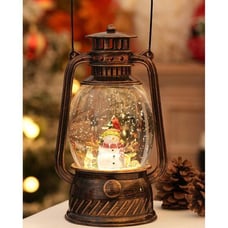 New Christmas Snow Globe Decorations, Musical, Lighted Snowman & Deer Scene