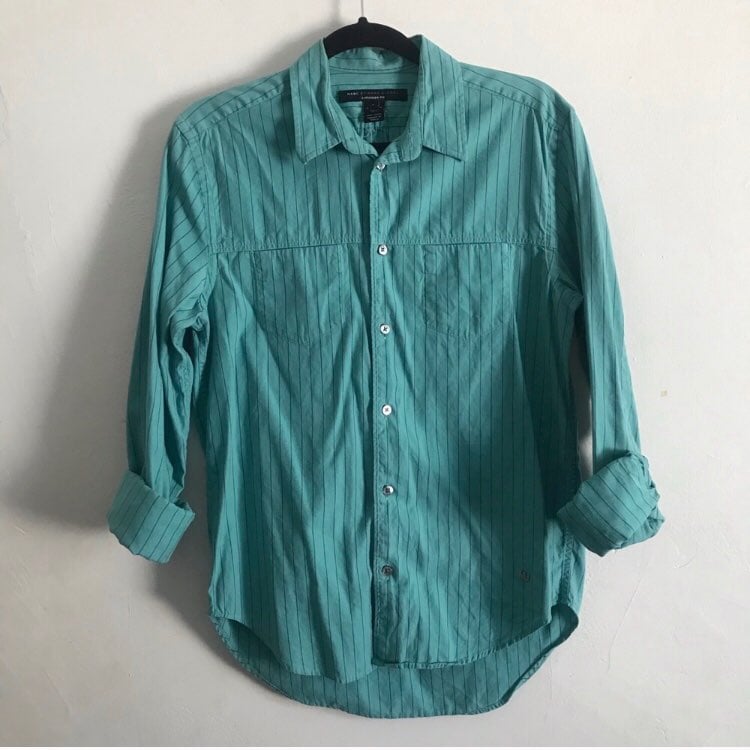 Marc Jacobs Turquoise Button Down