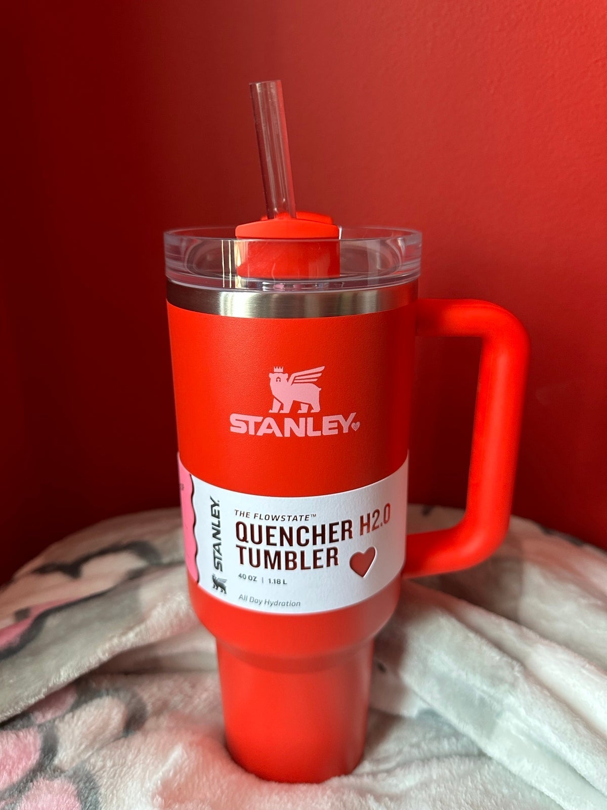 Stanley Valentine’s Day red heart limited edition in hand