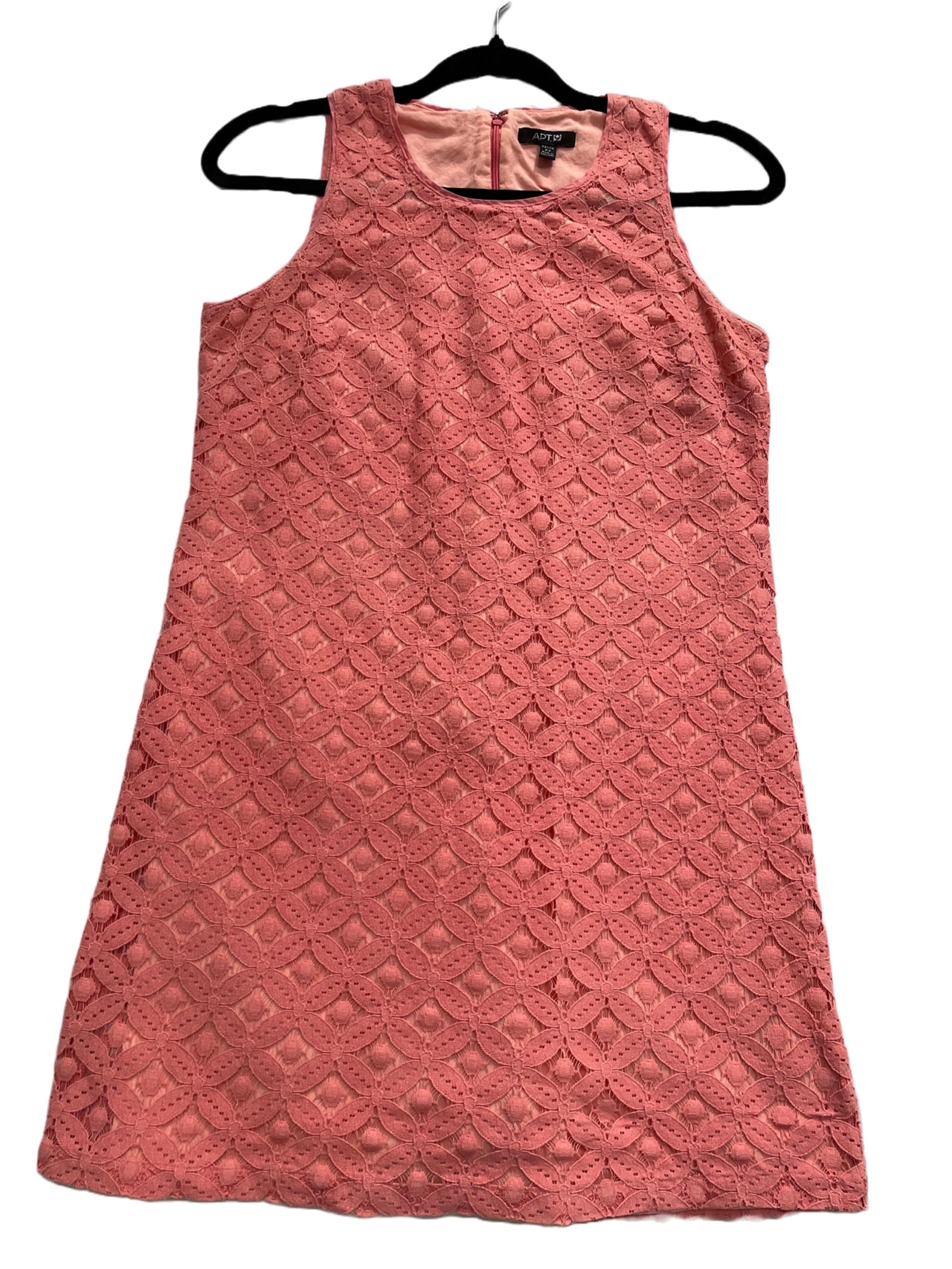 Women’s Lace Overlay Lined Sleeveless MIDI Dress Size:PS Pink Peach - Apt. 9