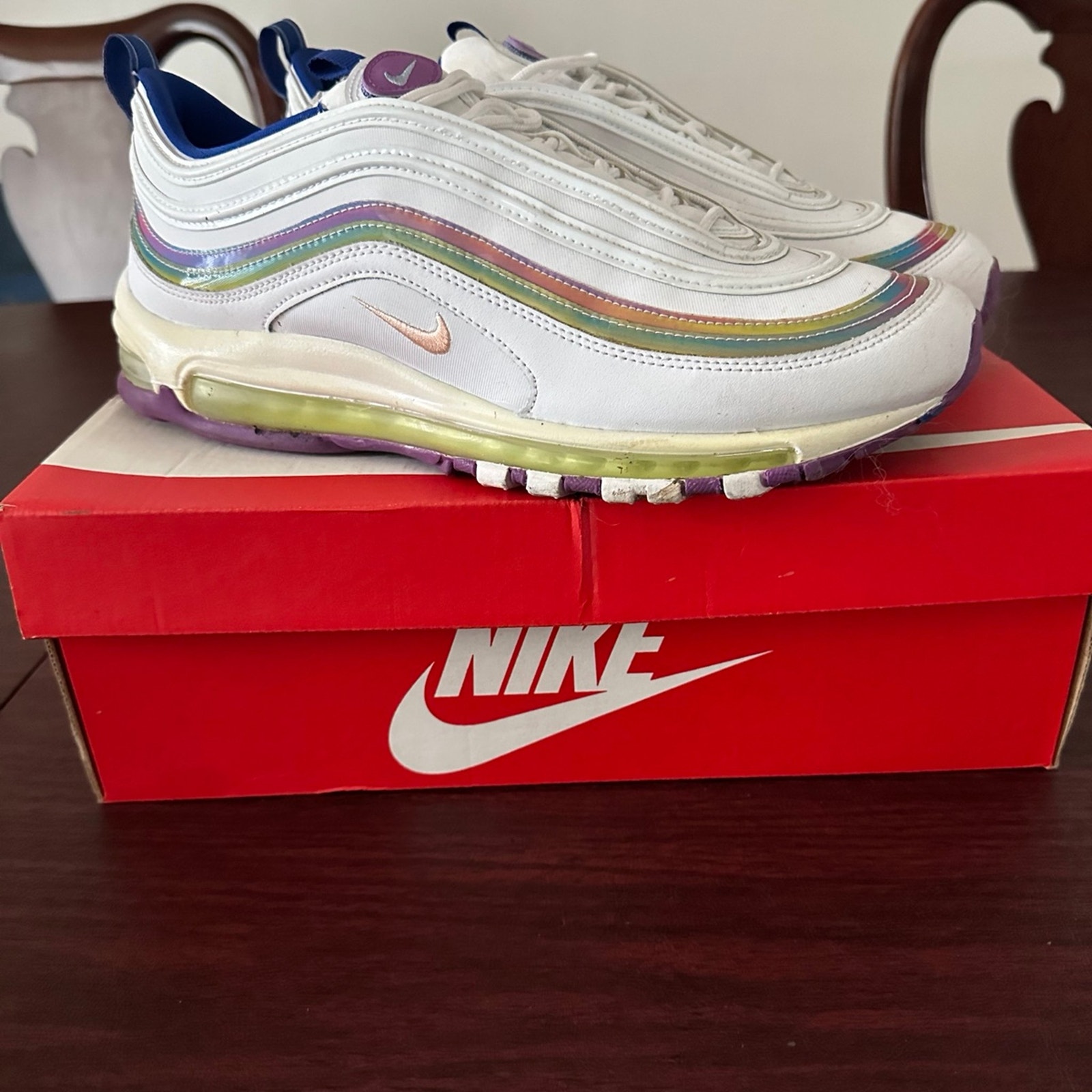 Nike Air Max 97 SE White Iridescent Striped CW2456-100 Women's