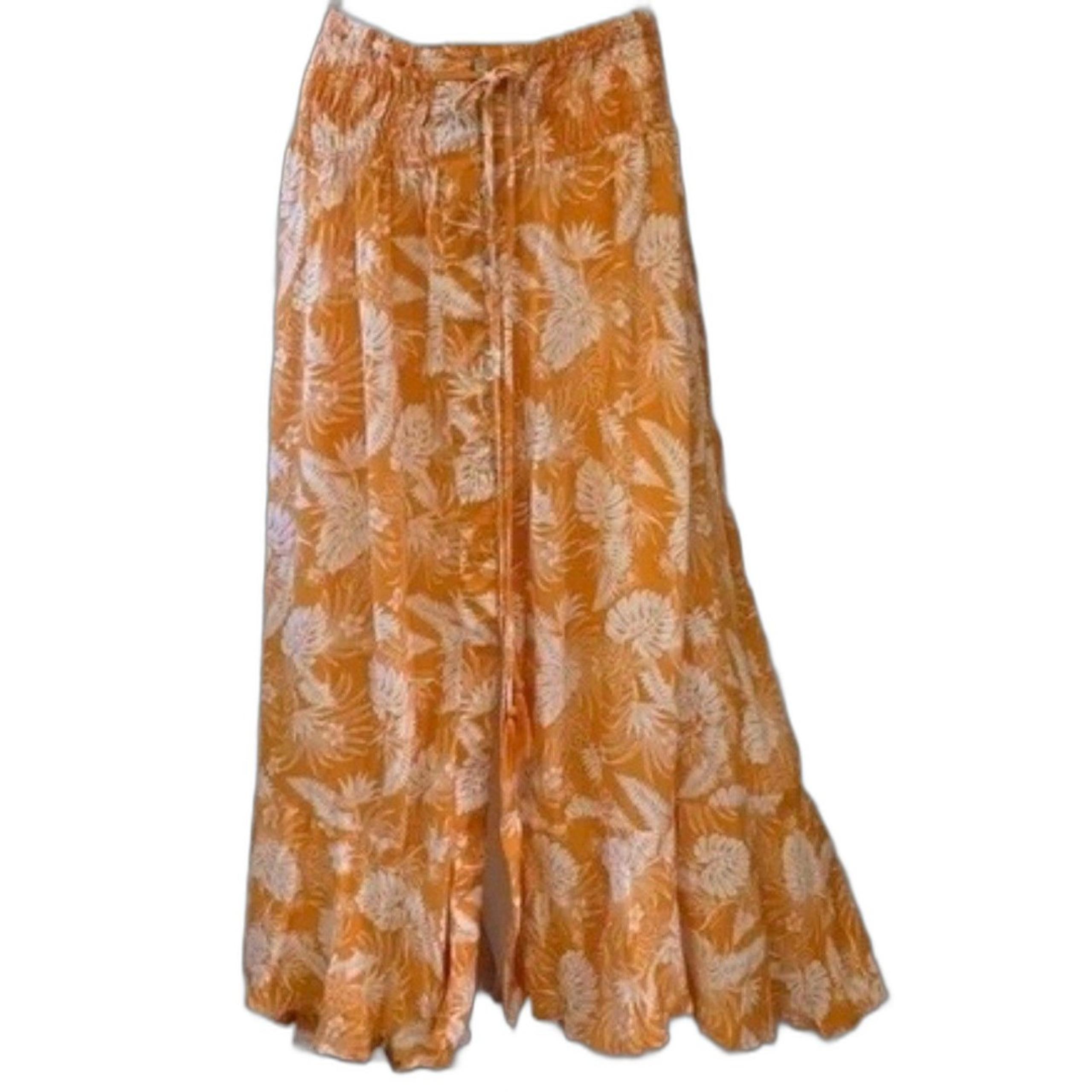 Rachel Zoe Maxi Boho Skirt Tiered High Low Floral Print S