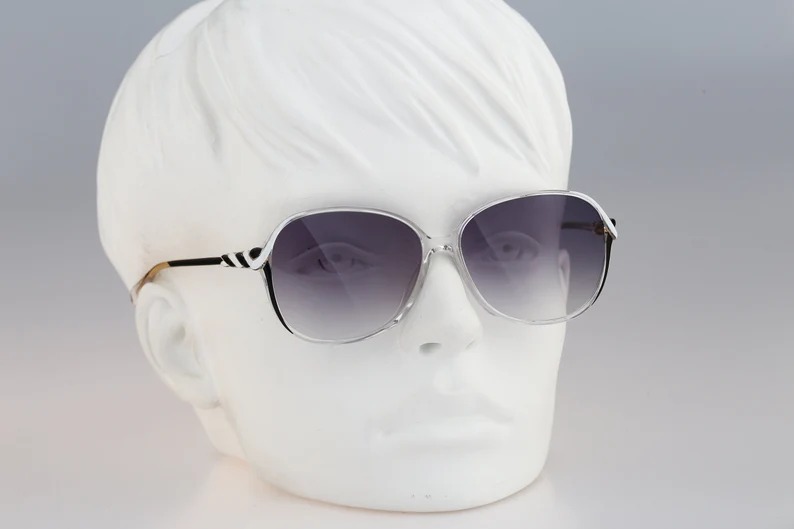 Silhouette M 1814 20 C 2860, Vintage 80s unique clear square sunglasses women