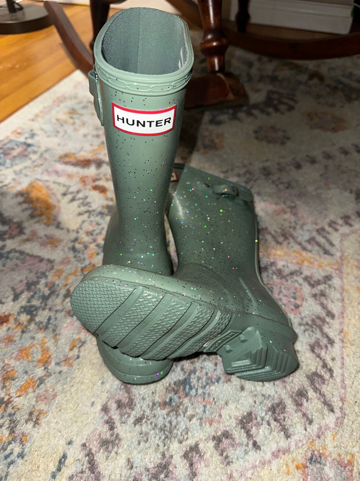 Girls Hunter glitter boots size 13