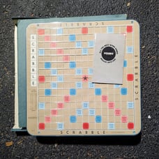 Vintage Scrabble Board with Official original Booklet and Box