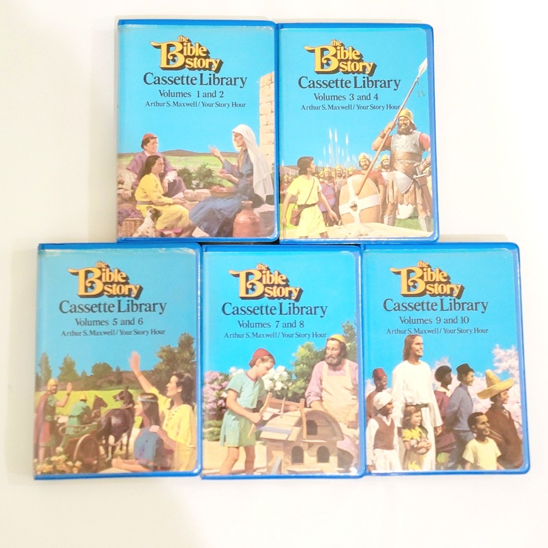 The Bible Story Books Cassette Library Lot Of 5 Volumes 1-10 Arthur S. Maxwell
