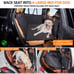 XL Car Dog Seat/Bed Cover,Back Seat Extender, Support 400lbs Hard bottom/Harness