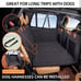 XL Car Dog Seat/Bed Cover,Back Seat Extender, Support 400lbs Hard bottom/Harness