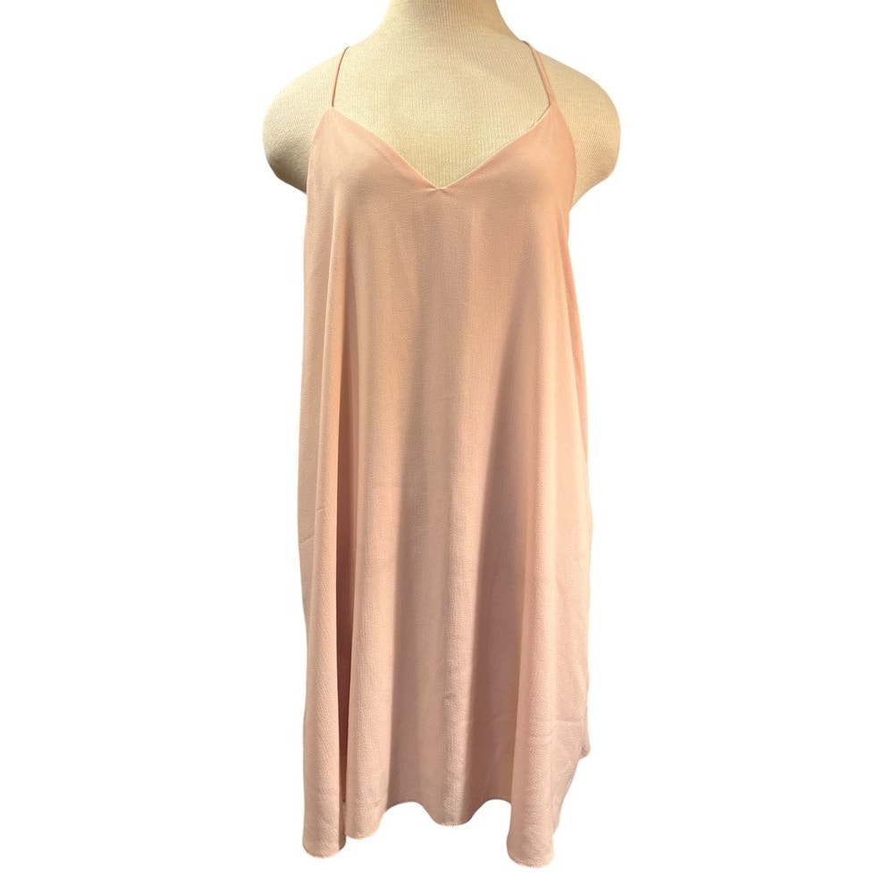 VTG NYMPHE Los Angeles Mini Slip Dress M Blush Pink Minimalist Date Travel Fairy