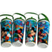 4 Disney World Water Parks Large Drink Cup Straw & Lids Mickey Minnie 28 oz.