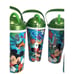 4 Disney World Water Parks Large Drink Cup Straw & Lids Mickey Minnie 28 oz.
