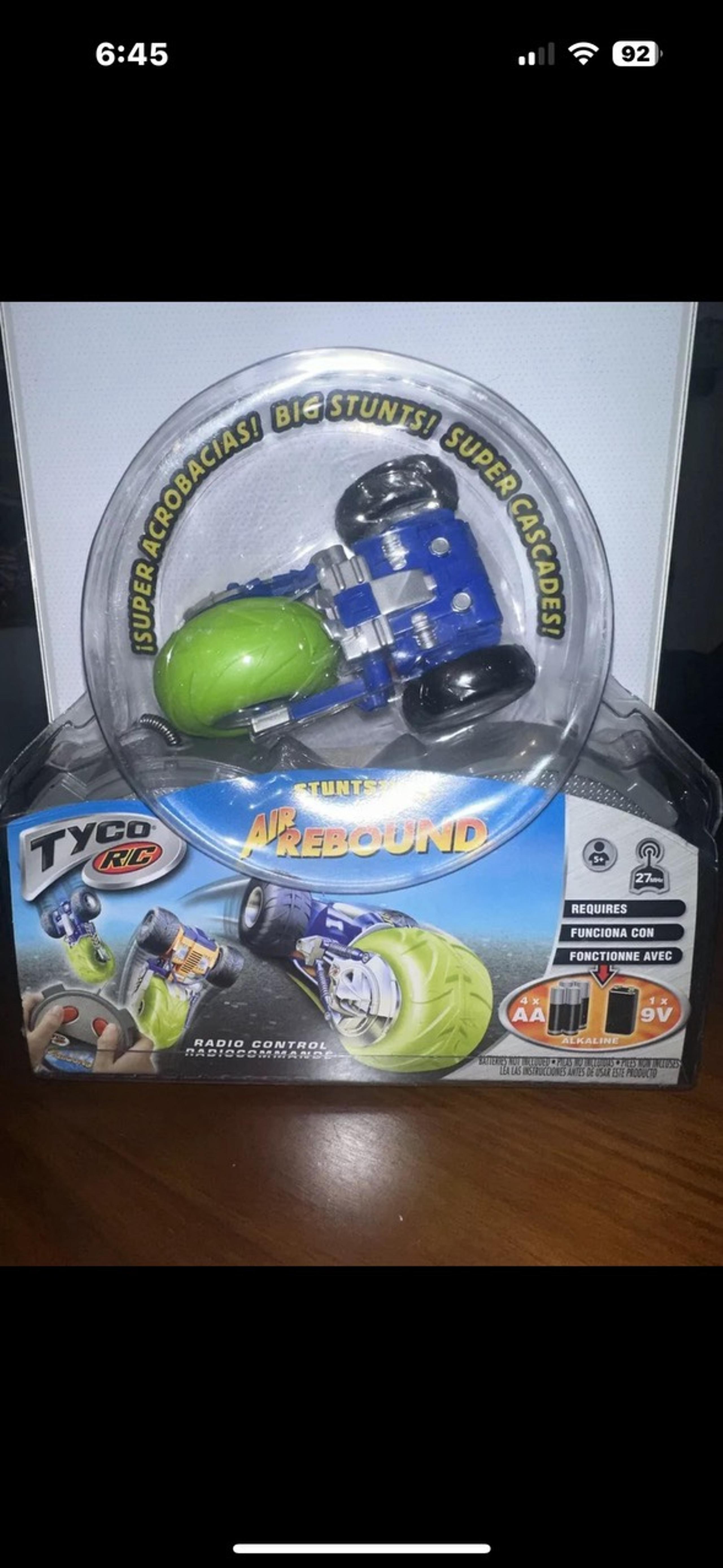 2003 Tyco R/C Stuntsters Air Rebound 27MHz Car NEW SEALED Blue Green