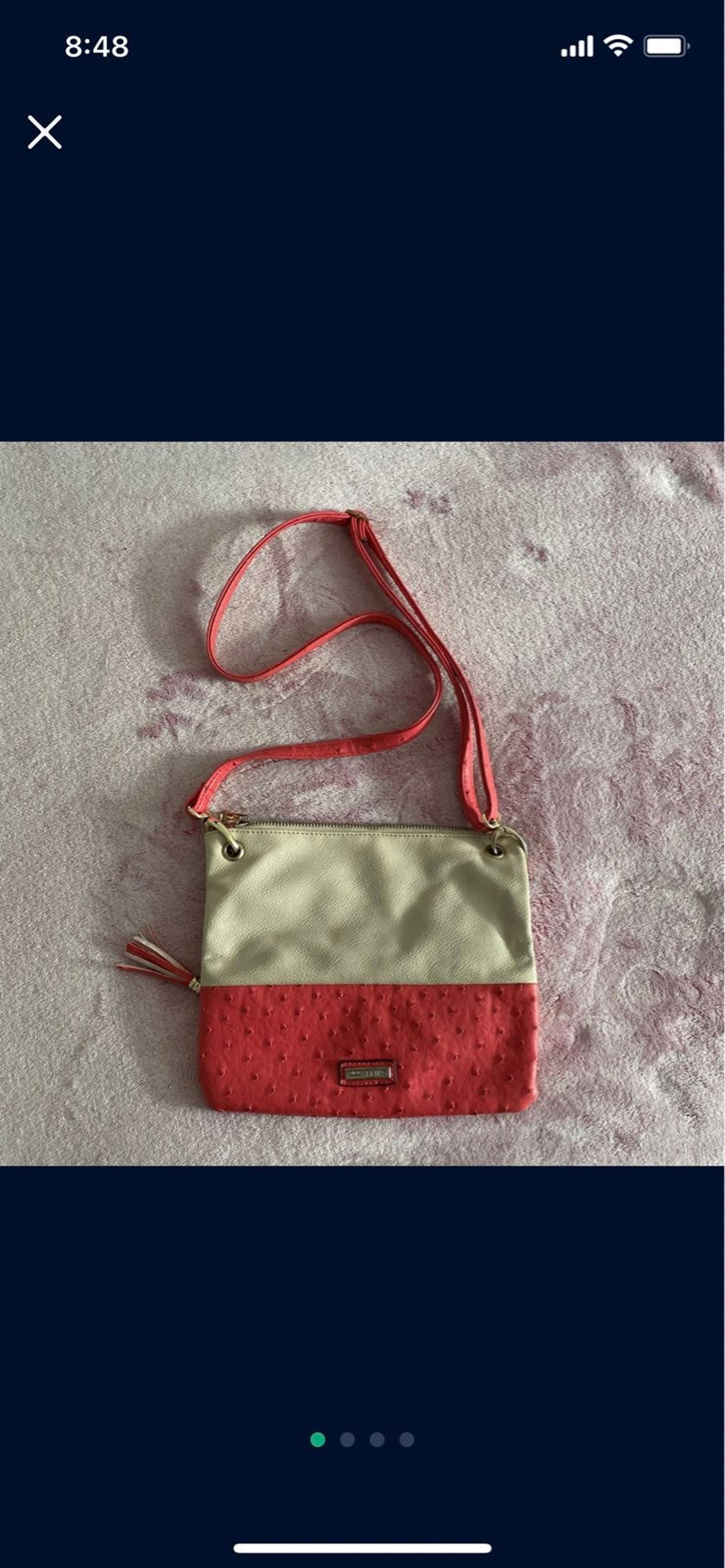 Call It Spring - peach pink and cream beige cross body purse