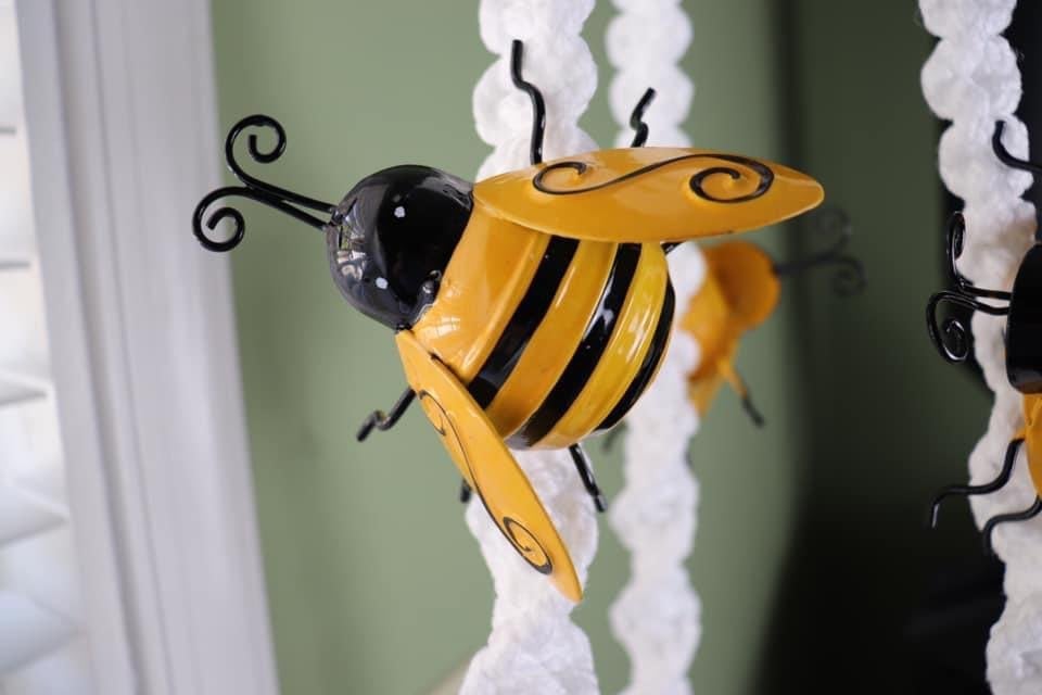 Macrame Hanging Planter, Bee Planter