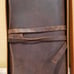 BROWN LEATHER BIBLE COVER PROTECTOR WITH BOOKMARK AND WRAP AROUND STEAP