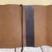 BROWN LEATHER BIBLE COVER PROTECTOR WITH BOOKMARK AND WRAP AROUND STEAP