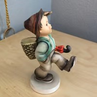 Hummel Globe Trotter Figurine - Boy Umbrella Knapsack 1960 - 1972 W Germany