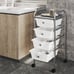 Rolling Storage Trolley Cart with 4 Plastic Drawers on Wheels-ADWAD344