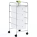 Rolling Storage Trolley Cart with 4 Plastic Drawers on Wheels-ADWAD344