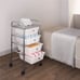 Rolling Storage Trolley Cart with 4 Plastic Drawers on Wheels-ADWAD344