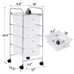 Rolling Storage Trolley Cart with 4 Plastic Drawers on Wheels-ADWAD344