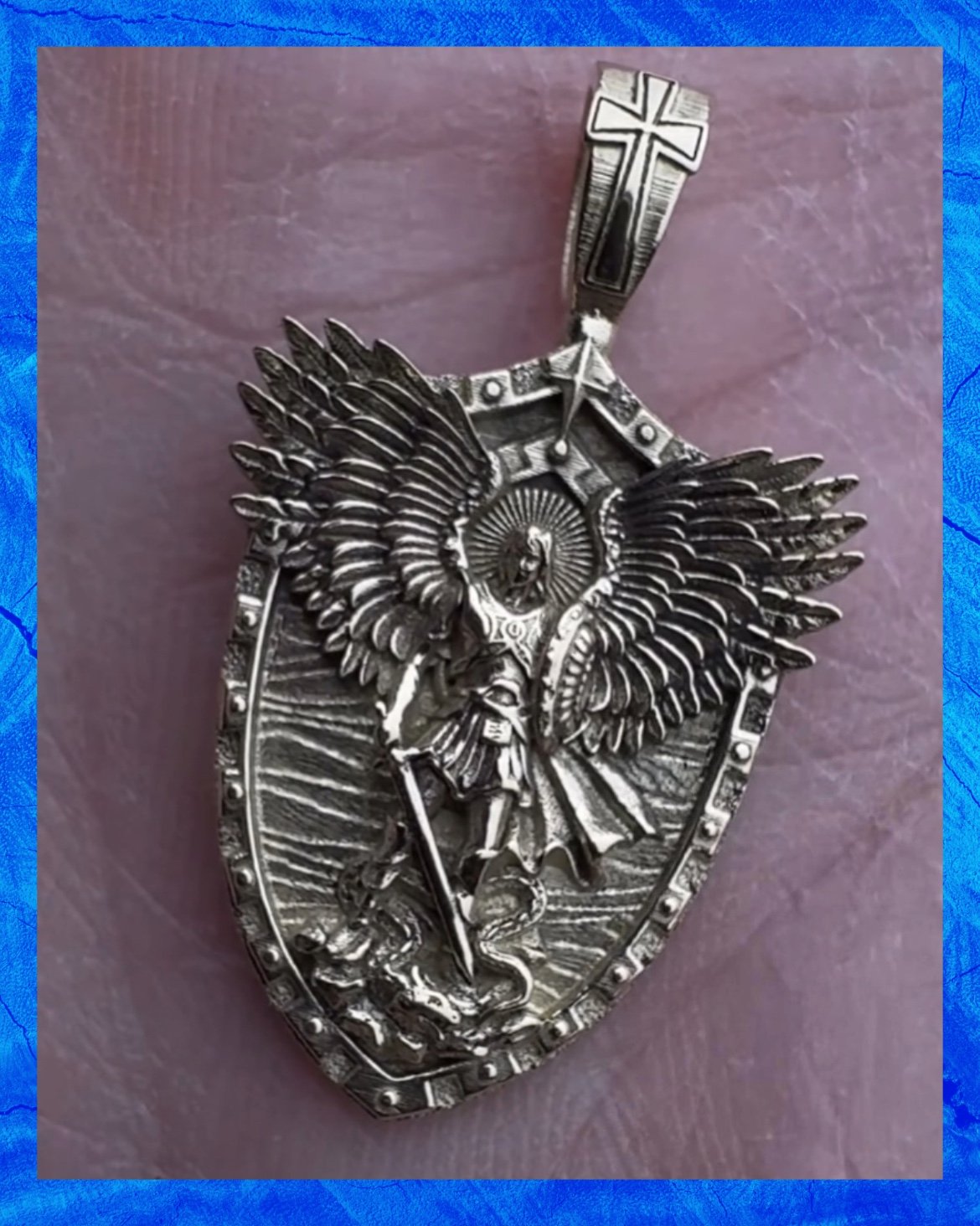 Sterling Silver Saint Archangel Michael pendant