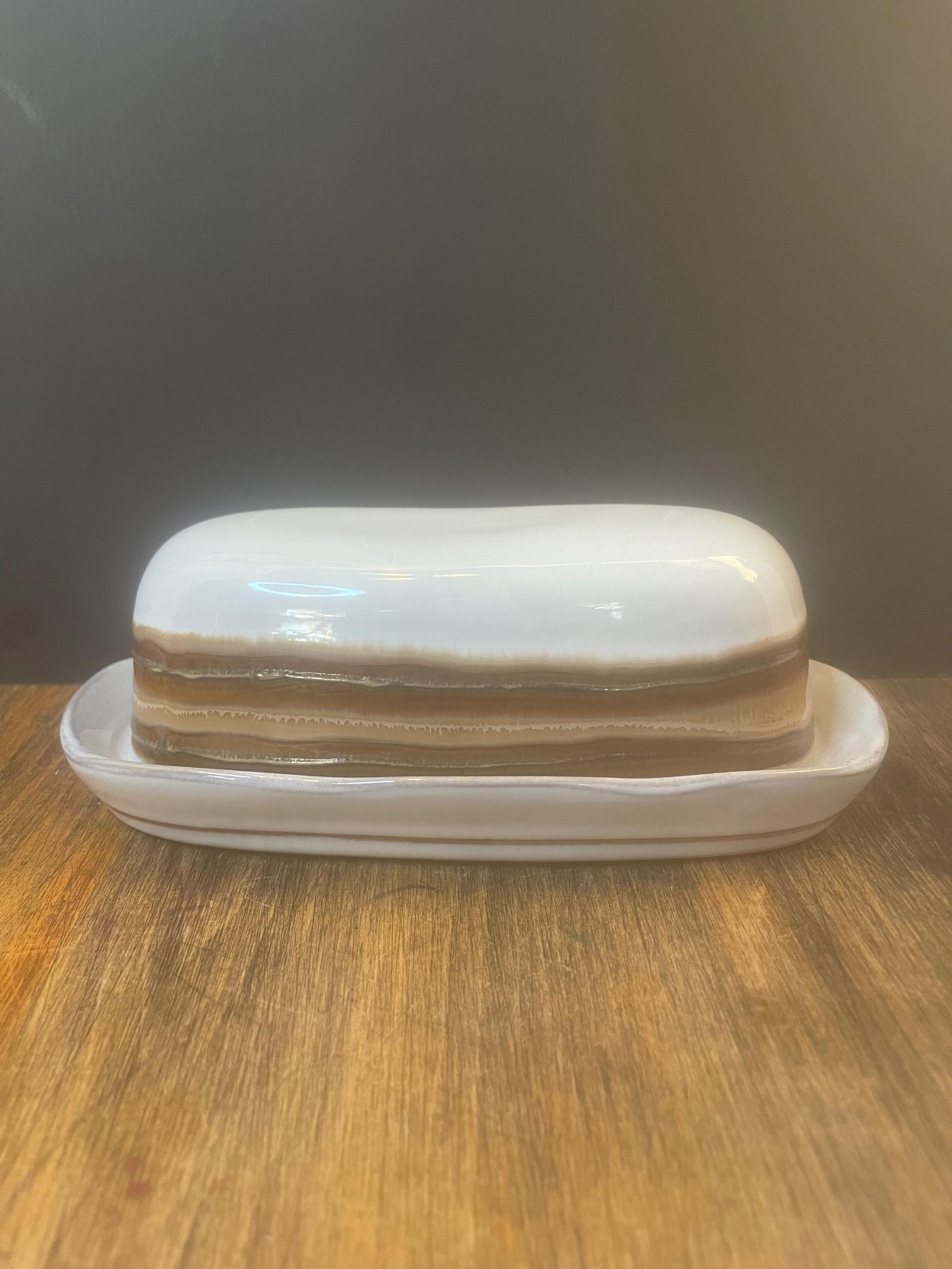 2003 Sango Waves Brown Covered Butter Dish