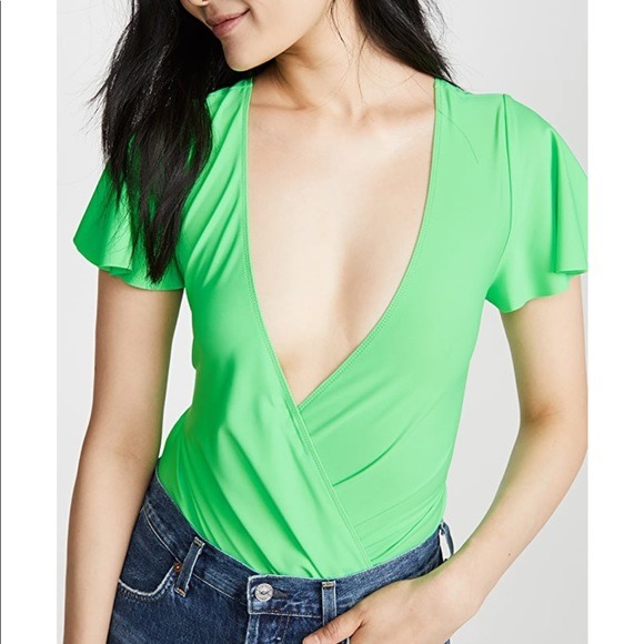 NWT Amanda Uprichard Green Bodysuit