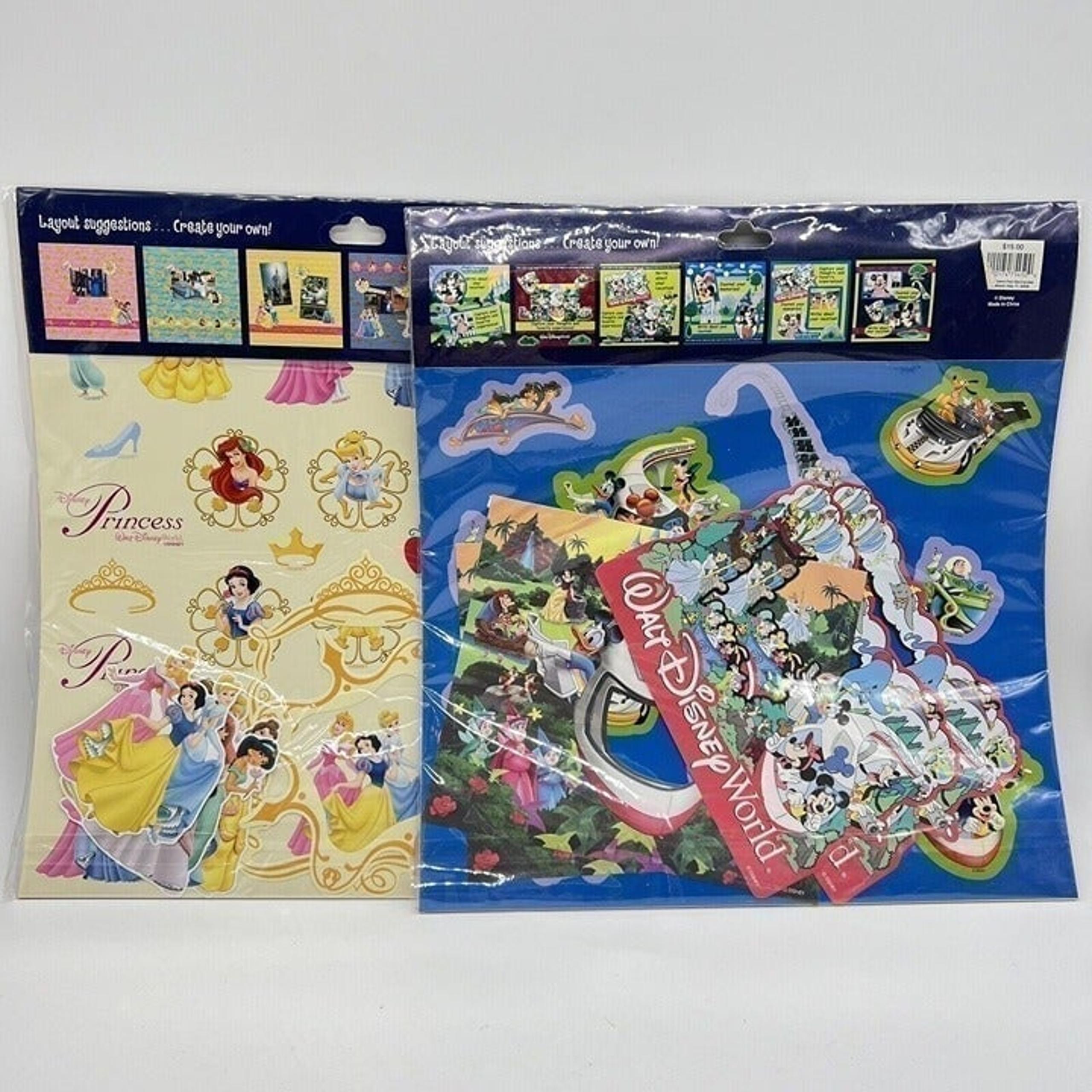 Walk Disney World Resort Scrapbook Kits Lot Of 2 Disney Princess & 4 Parks New