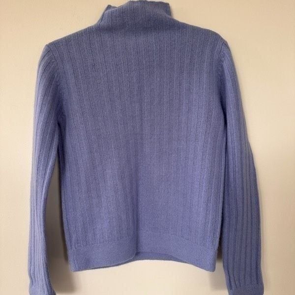 Vintage Lavender Lambs Wool Angora Mock Neck Sweater S