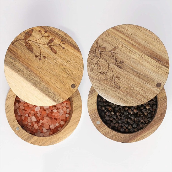 Bamboo Seasonings Box with Mini Spoon