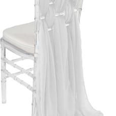 Chiffon wedding chair decor