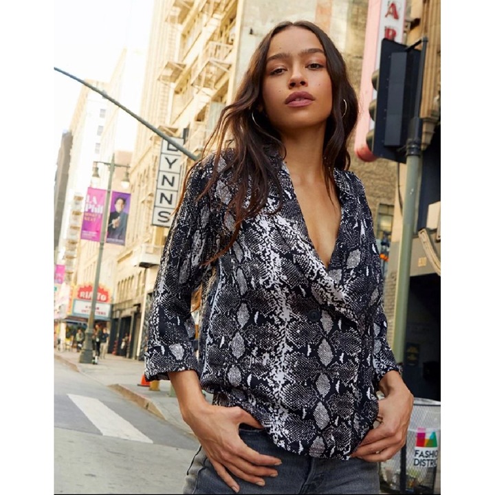 NATION LTD • Gina Snakeskin Pajama Blazer