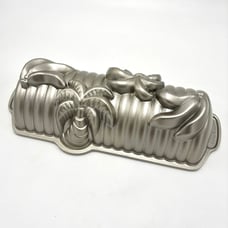 Nordic Ware Banana Bread Palm Tree Loaf Pan 3D Cake Mold 6 Cup Cast Aluminum USA