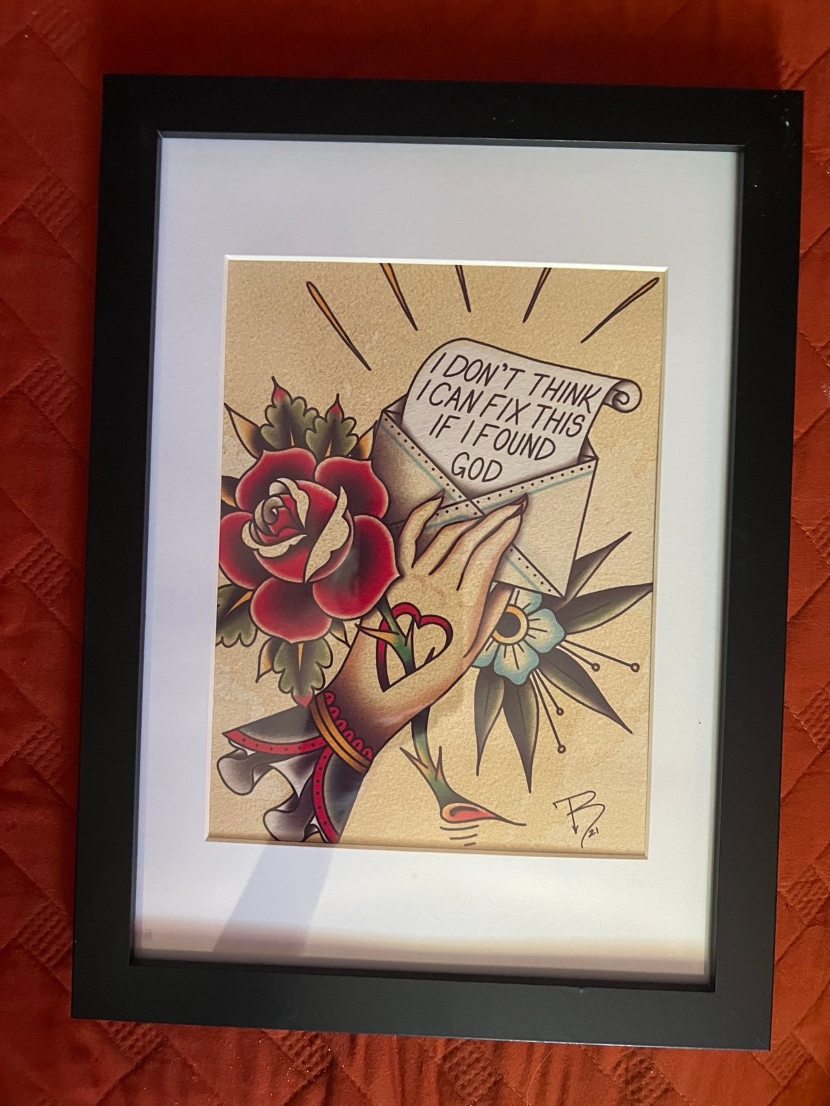 Spanish Love Songs Bellyache Tattoo Flash Style Art
