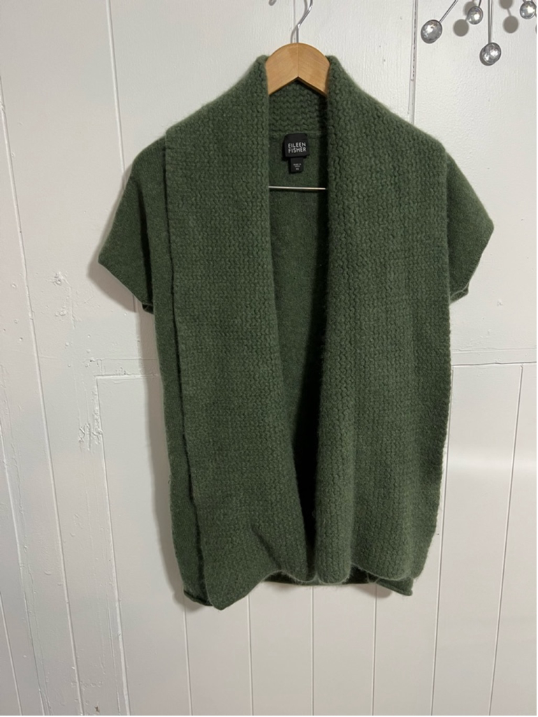 Women's Eileen Fisher Sweater Vest XS Green